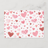 Roze Harten Valentijn 1e Verjaardag Tijd Capsule Informatiekaartje (Achterkant)