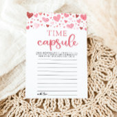 Roze Harten Valentijn Baby shower Tijd Capsule Kaart