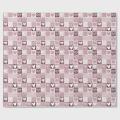 Roze harten Valentijn Cadeaupapier (Vlak)