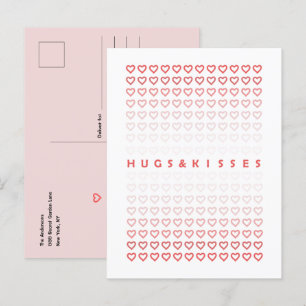 Roze harten Valentijnsdag Briefkaart