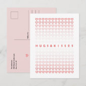 Roze harten Valentijnsdag Briefkaart (Voorkant / Achterkant)