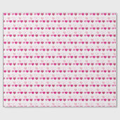 Roze Harten Valentijnsdag Cadeaupapier (Vlak)