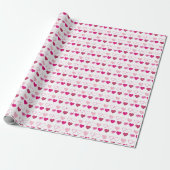 Roze Harten Valentijnsdag Cadeaupapier (Uitgerold)