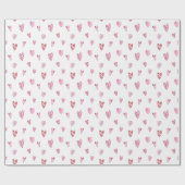 Roze harten Valentijnsdag Cadeaupapier (Vlak)