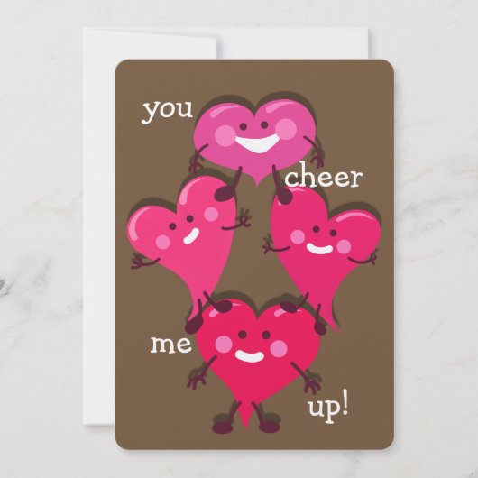 roze harten | VALENTIJNSDAG Feestdagenkaart (Voorkant)