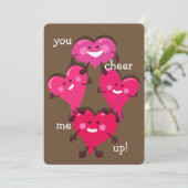 roze harten | VALENTIJNSDAG Feestdagenkaart (Staand voorkant)