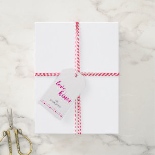 Roze harten Valentijnsdag Gift Labels Cadeaulabel