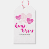 Roze harten Valentijnsdag Gift Labels Cadeaulabel (Voorkant)