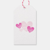 Roze harten Valentijnsdag Gift Labels Cadeaulabel (Achterkant)