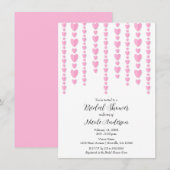 Roze Harten Valentijnsdag Koppel Bruidsfeest Kaart (Voorkant / Achterkant)