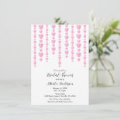 Roze Harten Valentijnsdag Koppel Bruidsfeest Kaart (Staand voorkant)