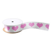 Roze harten Valentijnsdag Satin Ribbon Satijnen Lint (Spoel)