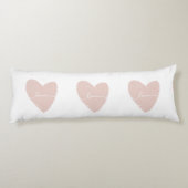 Roze harten van de liefde lichaamskussen (Achterkant)