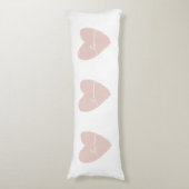 Roze harten van de liefde lichaamskussen (Voorkant Verticaal)