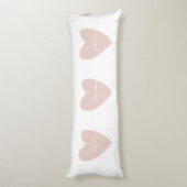 Roze harten van de liefde lichaamskussen (Achterkant (Verticaal))