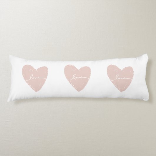 Roze harten van de liefde lichaamskussen (Voorkant)