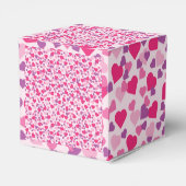 Roze Harten van Liefde voor Valentijnsdag Bedankdoosjes (Achterkant)