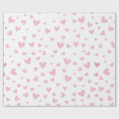 Roze harten verpakkingspapier cadeaupapier (Vlak)