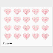Roze harten verspreid hart sticker (Vel)