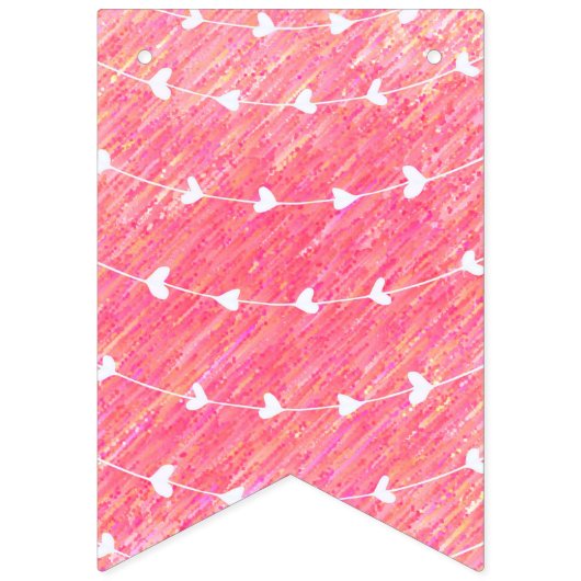 Roze harten vlaggetjes (Tweede vlag)