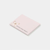 Roze harten vlinder post-it® notes (Schuin)