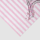 Roze harten & vlinders Parijs Eiffeltoren Feest Tissuepapier (Detail)