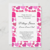 roze harten voor bachelorette of bride kaart (Achterkant)