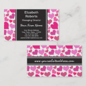  roze harten voor bachelorette of bride visitekaartje (Voorkant / Achterkant)