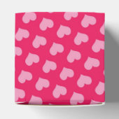 Roze harten voor doos bedankdoosjes (Bovenkant)