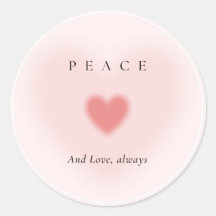 Roze harten Vrede en liefde altijd Sticker