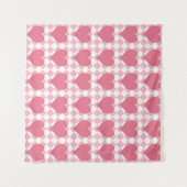 Roze harten wandkleed (Voorkant (horizontaal))