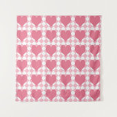 Roze harten wandkleed (Voorkant)