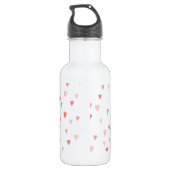 Roze harten waterfles  (Achterkant)