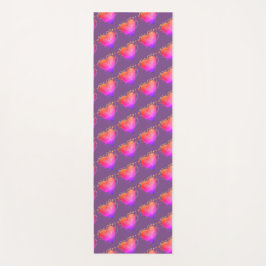Roze harten waterverf kunst Liefde Yoga Mat