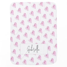 Roze harten Waterverf Patroon houden Nieuwe babyna