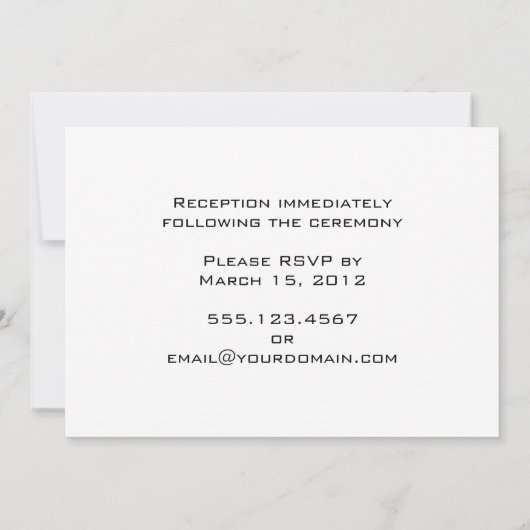 Roze Harten Wervelende Trouw Uitnodiging (Achterkant)