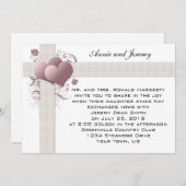 Roze Harten Wervelende Trouw Uitnodiging (Voorkant / Achterkant)