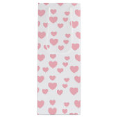 Roze harten wijn cadeautas (Voorkant)