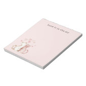 Roze harten Witte katten Liefde Notitieblok (Linkerzijde)