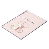 Roze Harten Witte Katten Liefde Notitieboek (Linkerzijde)