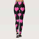 Roze Harten Zwart Leggings - Love Dersign<br><div class="desc">Pink Hearts My Love Leggings - of kies / voeg je favoriete legging kleuren toe!</div>