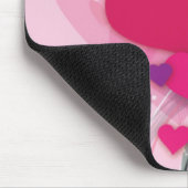 Roze hartenboquet muismat (Hoek)