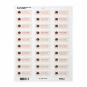 Roze hartencake Kinder Return-adres Etiket (Full Sheet)