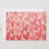 Roze hartenfamilie Foto Happy Valentine's Day Auto Feestdagenkaart (Achterkant)