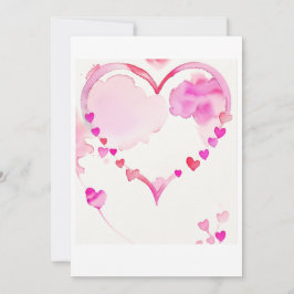 Roze Hartengarland in Pasteltinten, Valentijnsdag  Feestdagenkaart