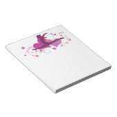 Roze hartengymnastiek Leap Notitieblok (Schuin)