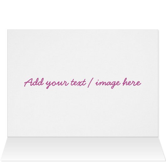 Roze hartenkaart, pas aan (Binnen Horizontaal (Boven))