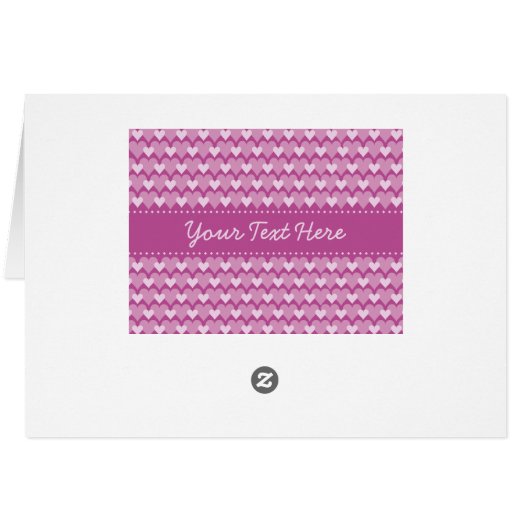 Roze hartenkaart, pas aan (Achterkant Horizontaal)