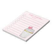 Roze hartenliefde perskoeken Baby shower Notitieblok (Linkerzijde)