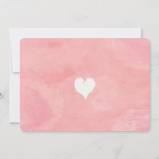 Roze hartenliefhebber eerste eerste verjaardag Uit Kaart (Achterkant)